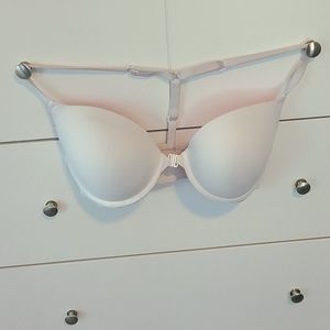 Pink Victoria Secret white Bra